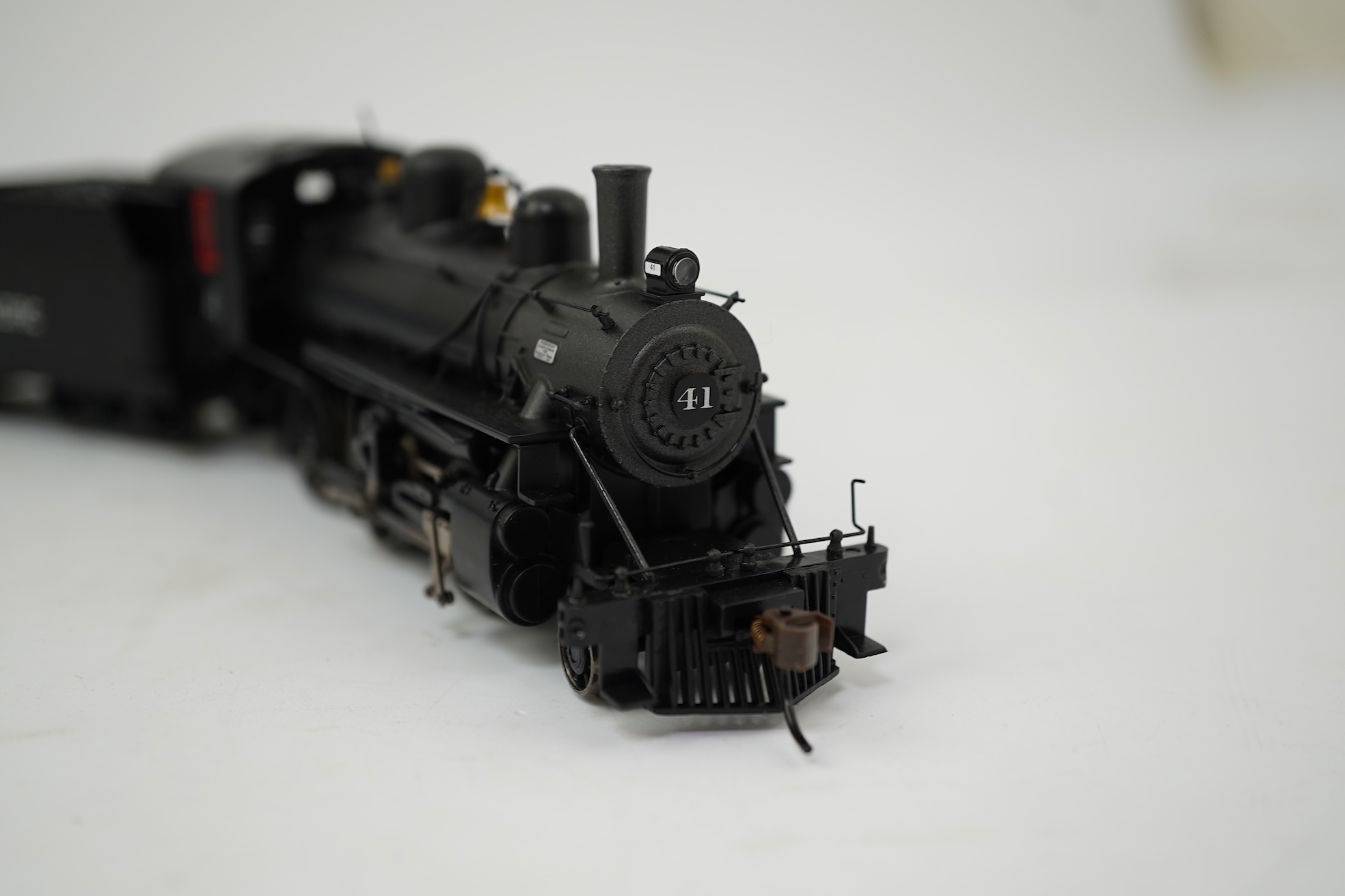 Three boxed HO gauge Bachmann Union Pacific locomotives; (51705) model of ALCO, 41, 2-6-0 locomotive with bogie tender, together with (51501) model of Prairie, 1836, 2-6-2 locomotive with bogie tender, and (50701) model